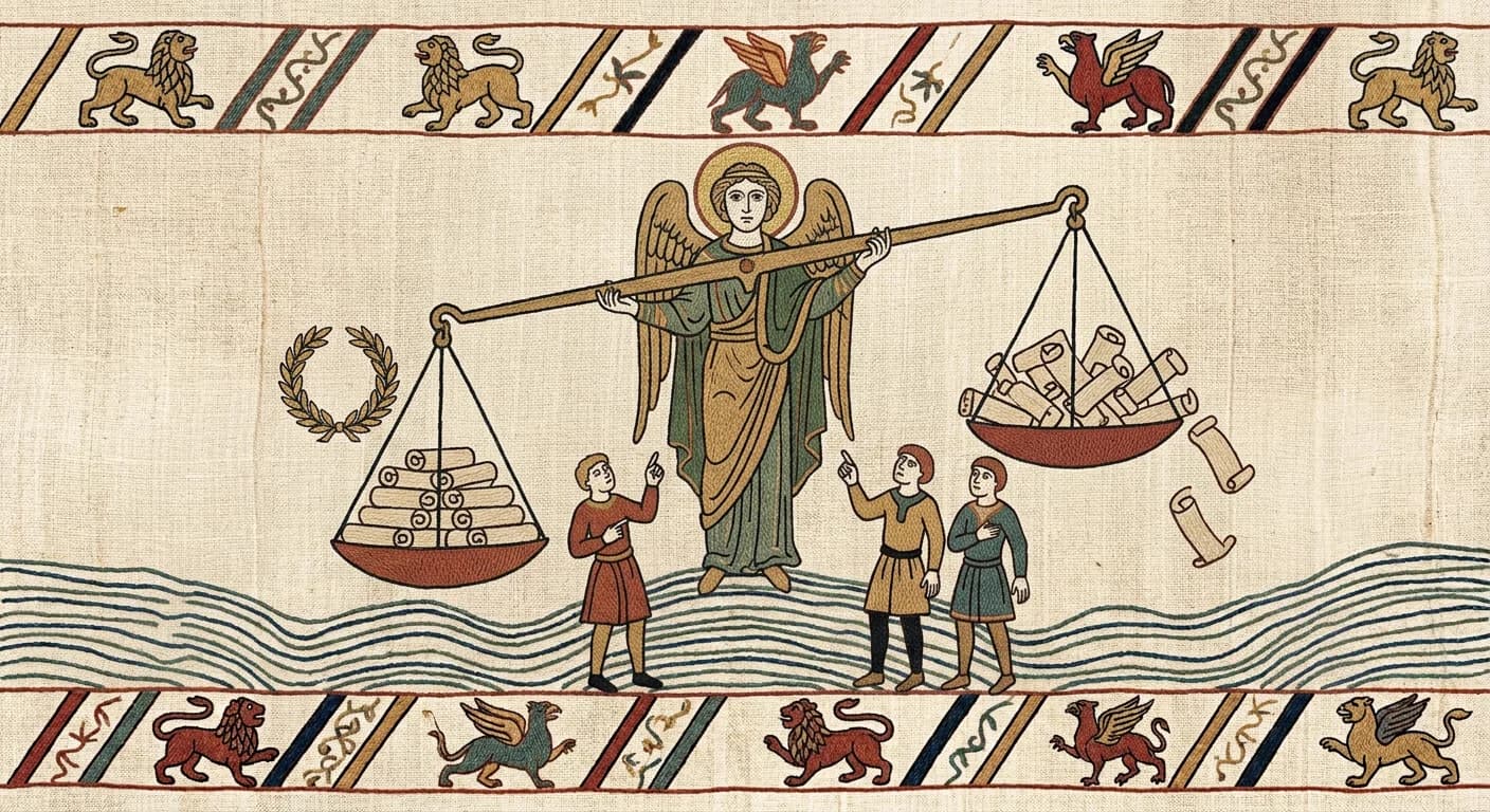 The scales of judgment weigh each verdict